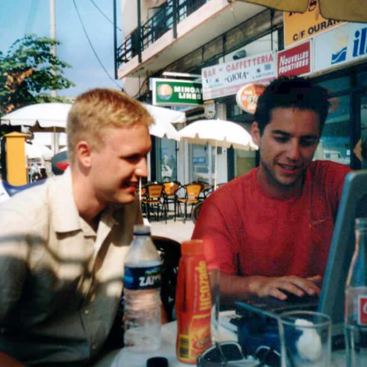 Lars and Vangelis in Kerkyra Town